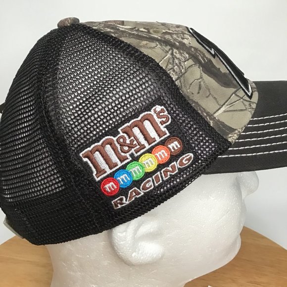 Kyle Busch #18 Blackout Camo/M & M'S Joe Gibbs Racing team issued cap NASCAR NWT - Picture 12 of 15